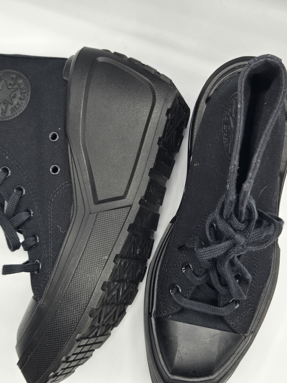 Converse Chuck 70 De Luxe Wedge High Top Triple Black Platform Sneakers Women’s - Picture 2 of 9